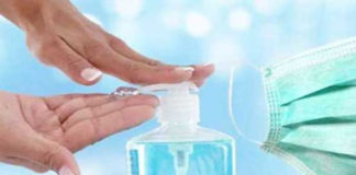 Mask and hand sanitizer