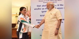 File Photo: Apurvi Chandela with Prime Minister Narendra Modi