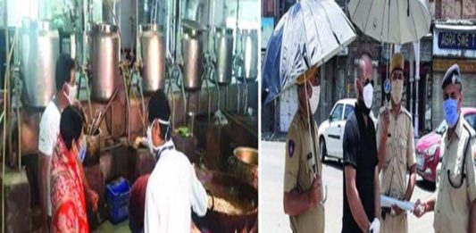 जोधपुर के 65 वार्डो में भोजन के पैकेट्स का वितरण, jodhpur food packet distribution