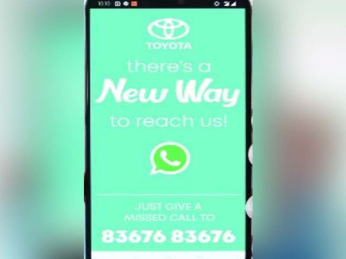 Toyota official whatsapp service Toyota official whatsapp service