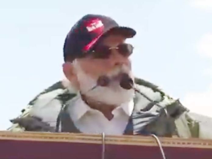 PM Modi addressing army personnel in Leh Ladakh