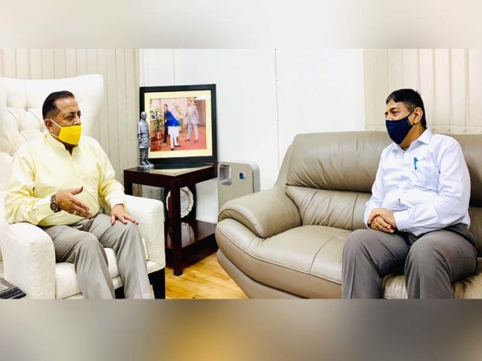 UPSC Chairman Dr. Pradeep Joshi Formal Meeting with Jitendra Singh UPSC Chairman Dr. Pradeep Joshi Formal Meeting with Jitendra Singh