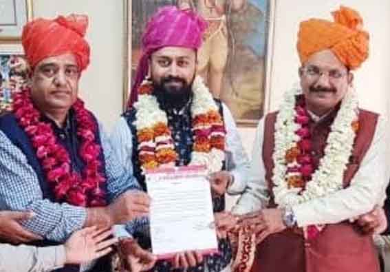 सर्व ब्राह्मण महासभा ने जयपुर शहर अध्यक्ष के पद पर अविकुल शर्मा को नियुक्त किया गया
