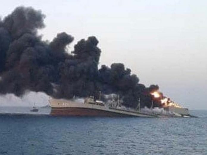 Iran's biggest and powerful warship sunk