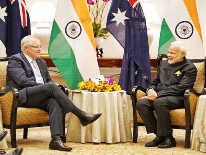 PM Modi and Australian PM Scott Morris