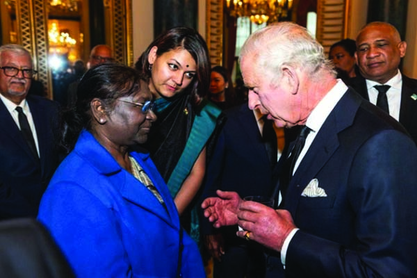 Emperor Charles III welcomed the Indian President