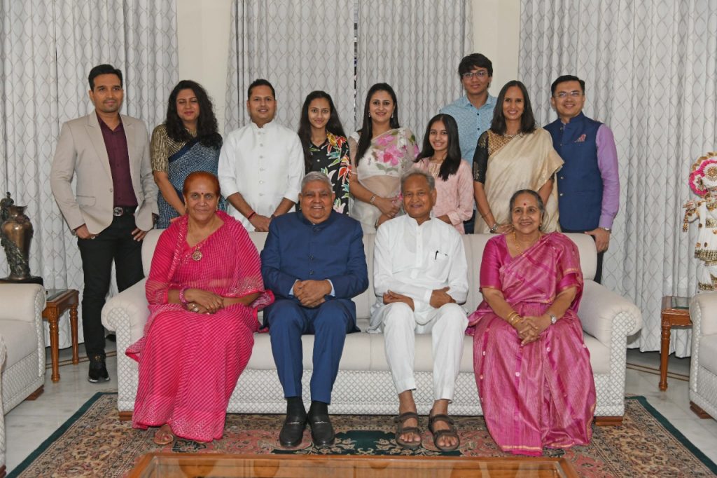 Dhankad with ashok gehlot family