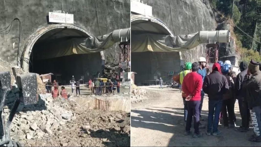 सुरंग में फंसे 40 श्रमिक