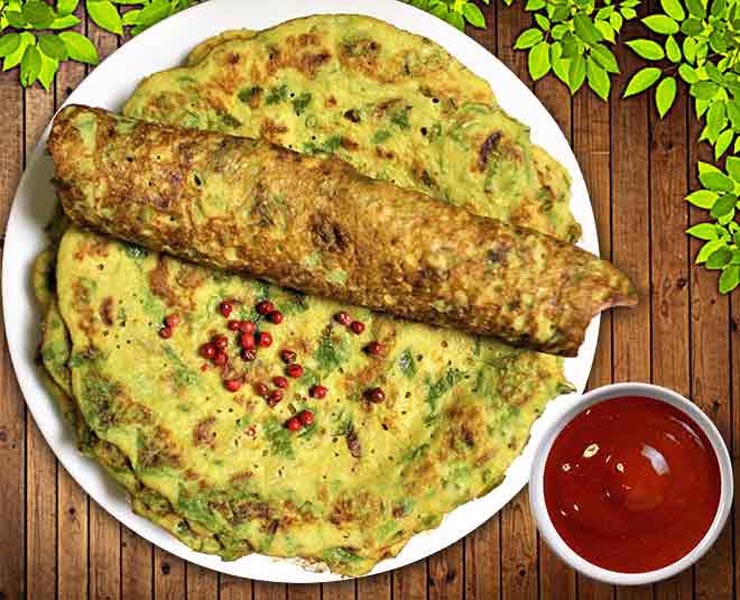 पालक कॉर्न चीला