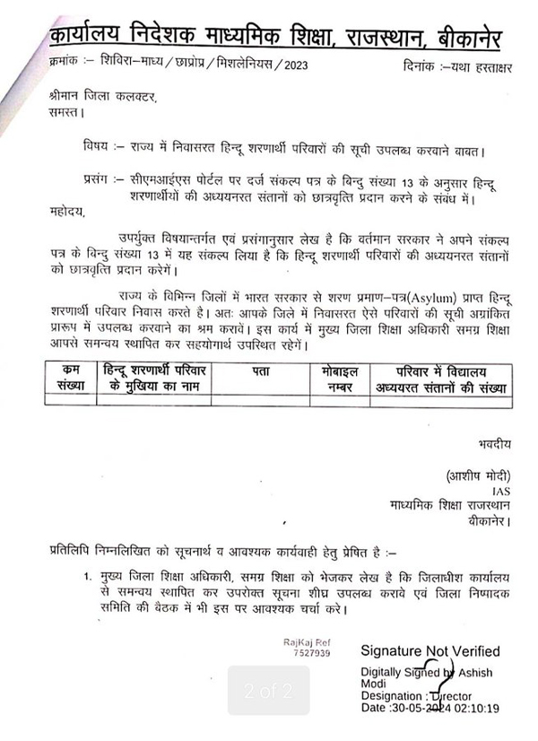 यह लिखा पत्र