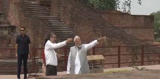 नालंदा विश्वविद्यालय में पीएम नरेंद्र मोदी।