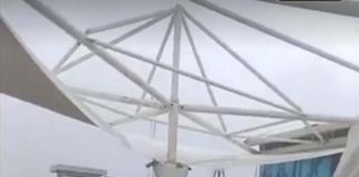 राजकोट हवाईअड्डे पर कैनोपी टूटी