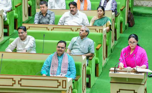 राजस्थान बजट पेश करर्ती उपमुख्यमंत्री दिया कुमारी।