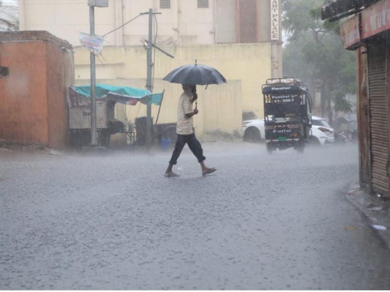 राजस्थान में भारी बारिश की चेतावनी