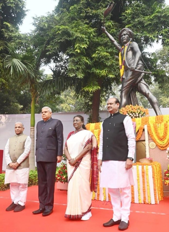 Lord Birsa Munda on his 150th birth anniversary.