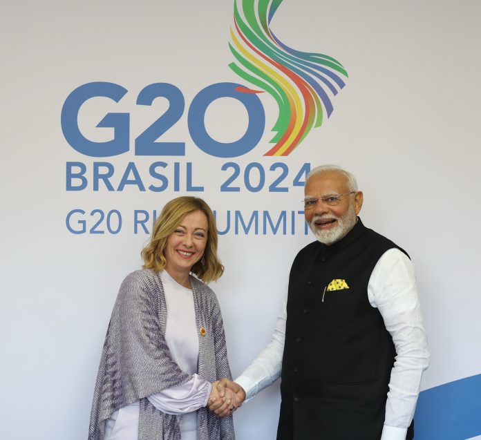G-20: Modi and Meloni meet G-20: Modi and Meloni meet