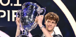 Sinner awarded 'most special' ATP year-end No. 1 trophy in Turin