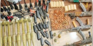 Huge quantity of weapons