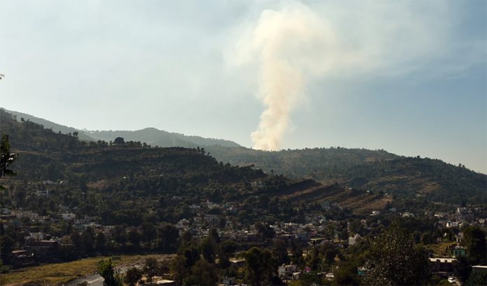 Landmine explosion due to forest fire near the Line of Control in Poonch, Jammu and Kashmir Landmine explosion due to forest fire near the Line of Control in Poonch, Jammu and Kashmir