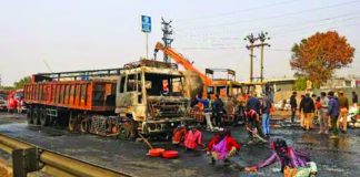 LPG tanker blast on Jaipur-Ajmer highway