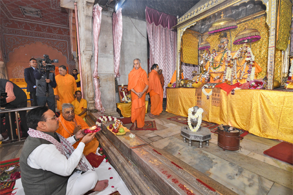 Chief Minister Bhajanlal Sharma offered prayers at Shri Govinddevji Temple.