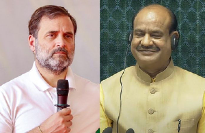 Rahul Gandhi wrote a letter to Lok Sabha Speaker Om Birla Rahul Gandhi wrote a letter to Lok Sabha Speaker Om Birla
