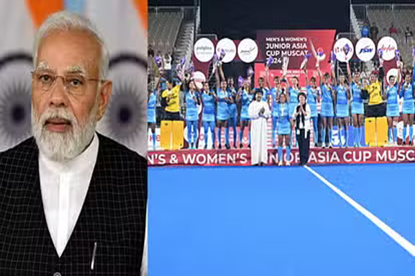 PM Modi congratulated the Indian junior women's hockey team on winning the Asia Cup. PM Modi congratulated the Indian junior women's hockey team on winning the Asia Cup.