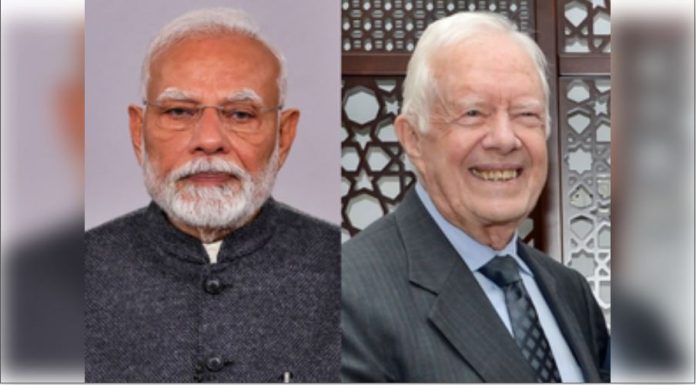 PM Modi expressed grief over the demise of former US President Jimmy Carter PM Modi expressed grief over the demise of former US President Jimmy Carter