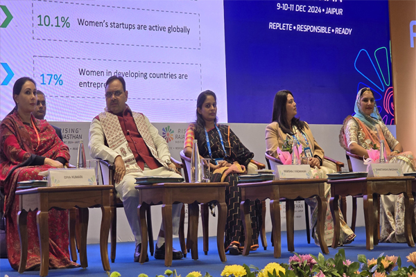 1 of 1Rising Rajasthan 2024 - Rumadevi laid emphasis on development in rural areas and promotion of handicraft industry. 1 of 1Rising Rajasthan 2024 - Rumadevi laid emphasis on development in rural areas and promotion of handicraft industry.