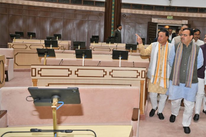 Chief Minister Bhajanlal Sharma observed the new environment of the Assembly Chief Minister Bhajanlal Sharma observed the new environment of the Assembly