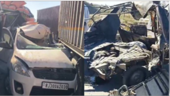 Six people died in Udaipur road accident Six people died in Udaipur road accident