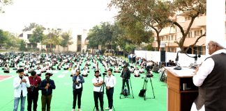 Collective "Surya Namaskar" program organized, 108 seekers did "Surya Namaskar" on Surya Saptami.