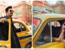 Vicky Kaushal rode a yellow taxi in Kolkata