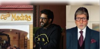 After India's win, Big B and Abhishek enjoy South Indian cuisine at Cafe Madras