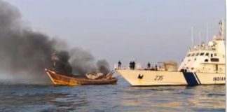 Fishing boat catches fire in Alibaug, 18 passengers rescued