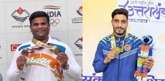 38th National Games: DSP Rajat Chauhan won gold in archery and Shubham Gora won gold in Wushu.