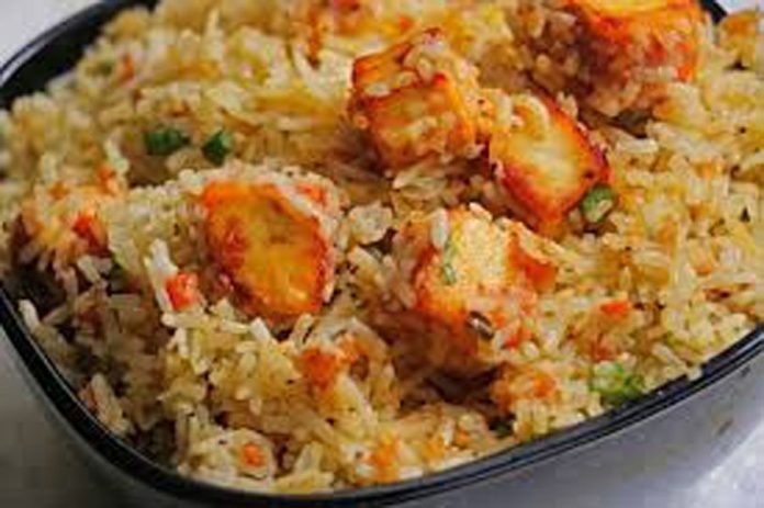 पनीर फ्राइड राइस पनीर फ्राइड राइस
