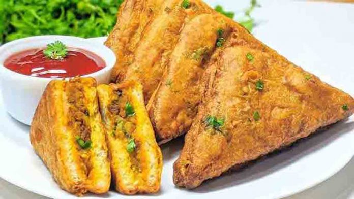 शेजवान ब्रेड पकौड़ा शेजवान ब्रेड पकौड़ा