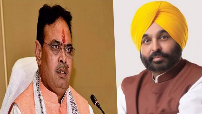 मुख्यमंत्री भजनलाल शर्मा और पंजाब के मुख्यमंत्री भगवंत मान मुख्यमंत्री भजनलाल शर्मा और पंजाब के मुख्यमंत्री भगवंत मान