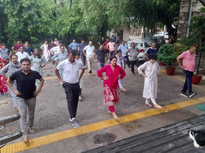 Yoga practice in cooperative department