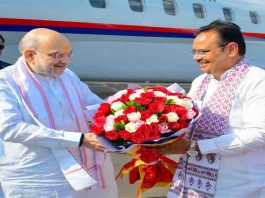 जोधपुर एयरपोर्ट पर अमित शाह का भव्य स्वागत